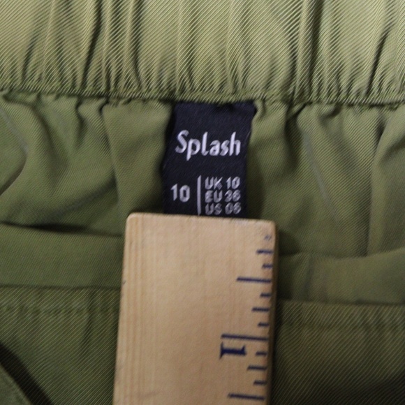 0290-Splash Olive Green Pants | Size 10 - Picture 7 of 8